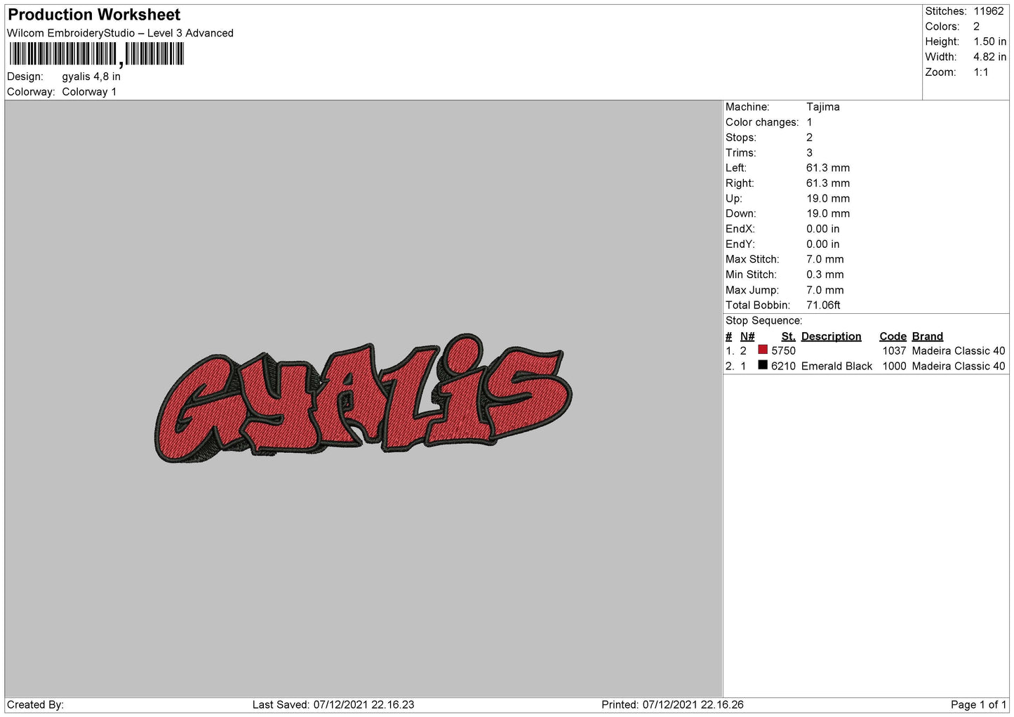 Gyalis Embroidery File 4 size
