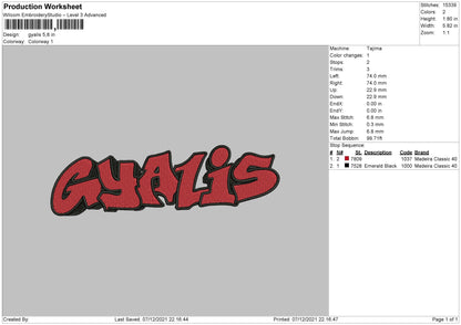 Gyalis Embroidery File 4 size