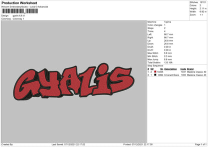 Gyalis Embroidery File 4 size