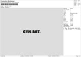 Gymtext V1 Embroidery File 6 sizes