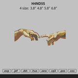 Hands Art Embroidery File 4 Size
