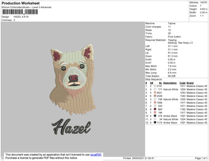 Hazel Embroidery File 4 size