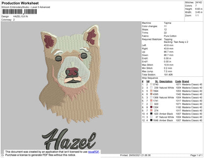 Hazel Embroidery File 4 size