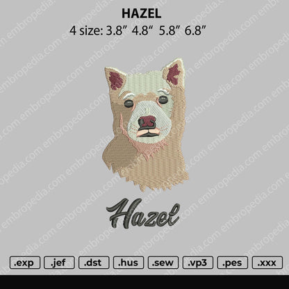 Hazel Embroidery File 4 size