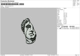 Half Ruined Head Embroidery File 6 sizes