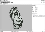 Half Ruined Head Embroidery File 6 sizes