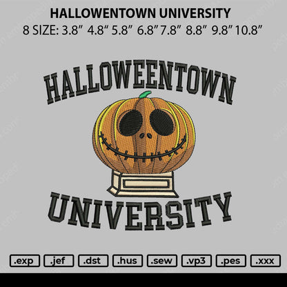 Halloweentown Embroidery File 8 size