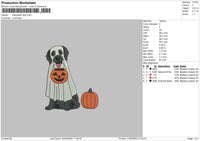 Halloween Dog 2109 Embroidery File 6 sizes