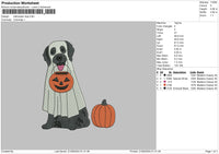 Halloween Dog 2109 Embroidery File 6 sizes