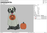 Halloween Dog 2109 Embroidery File 6 sizes