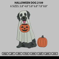 Halloween Dog 2109 Embroidery File 6 sizes