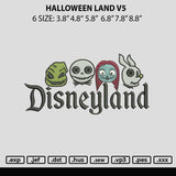 Halloween Land V5 Embroidery File 6 sizes