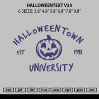 Halloweentext V25 Embroidery File 6 sizes