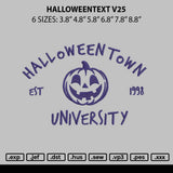 Halloweentext V25 Embroidery File 6 sizes