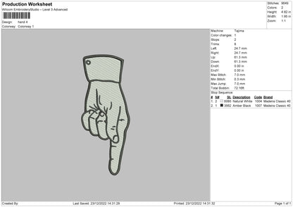 Hand Embro Embroidery File 6 sizes