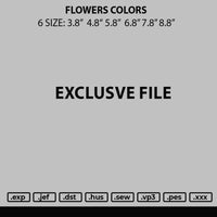 Flowers Colors Embroidery File 6 sizes