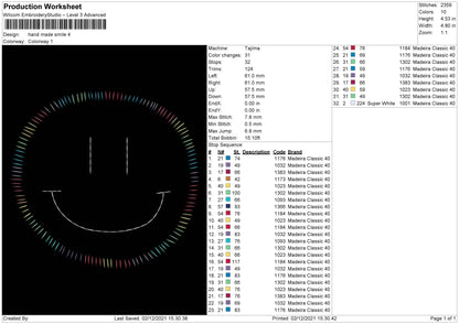 Hand Made Smile Embroidery File 4 size