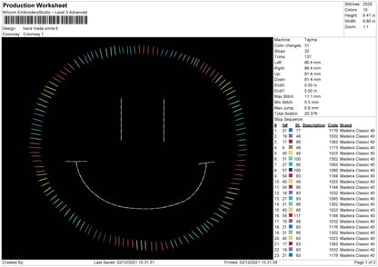 Hand Made Smile Embroidery File 4 size