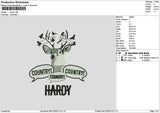 Hardytext Embroidery File 6 sizes
