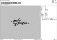 Harley Davidson Embroidery File 4 size