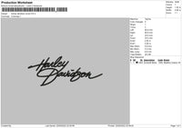 Harley Davidson Embroidery File 4 size