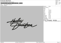 Harley Davidson Embroidery File 4 size