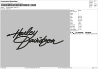 Harley Davidson Embroidery File 4 size