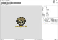 Harry Chibi V2 Embroidery File 6 sizes