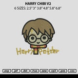 Harry Chibi V2 Embroidery File 6 sizes