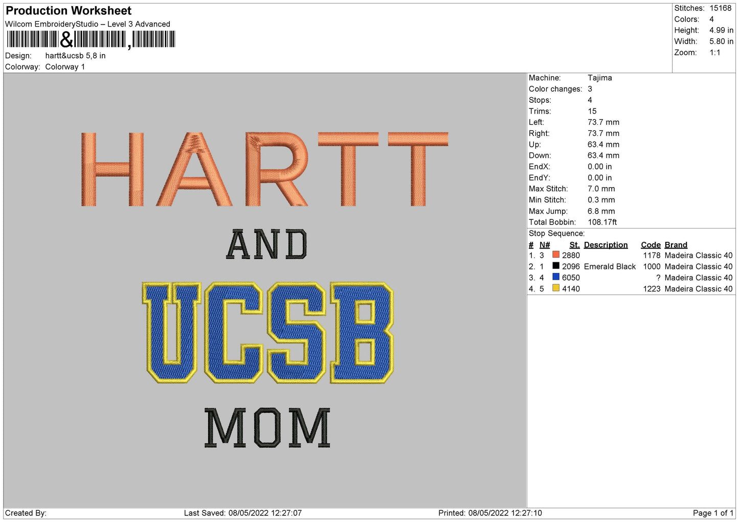 Harttnucsb Embroidery File 4 size