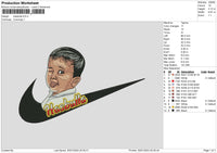 Swoosh Hasbulla Embroidery File 6 sizes