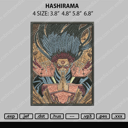 Hashirama Embroidery File 4 size