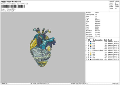 Heartart Embroidery File 6 sizes