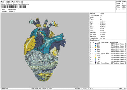 Heartart Embroidery File 6 sizes