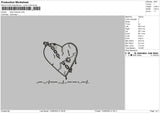 Heart Chained Embroidery File 6 sizes