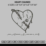 Heart Chained Embroidery File 6 sizes