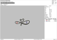 Heart 2910 Embroidery File 6 sizes