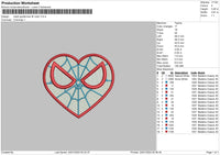 Heart Spider Fill Embroidery File 6 sizes