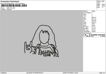 Photoline Hellfire Embroidery File 6 sizes