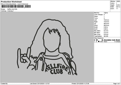 Photoline Hellfire Embroidery File 6 sizes