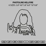 Photoline Hellfire Embroidery File 6 sizes