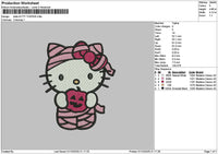 KittyPumpkin 0110 Embroidery File 6 sizes