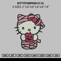 KittyPumpkin 0110 Embroidery File 6 sizes