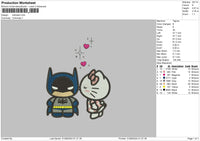 Hello Bat Embroidery File 6 sizes