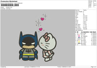 Hello Bat Embroidery File 6 sizes