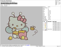 Hello Kitty 01 E,mbroidery File 4 size