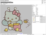 Hello Kitty 01 E,mbroidery File 4 size