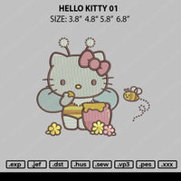 Hello Kitty 01 E,mbroidery File 4 size