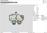 Kitty Love 2302 Embroidery File 6 sizes