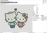 Kitty Love 2302 Embroidery File 6 sizes